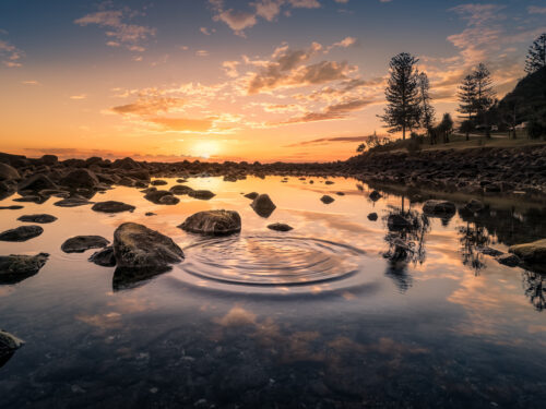 landscape and ripple